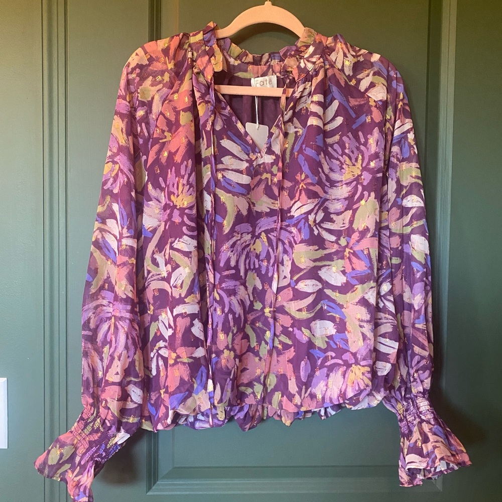 Floral Purple Blouse